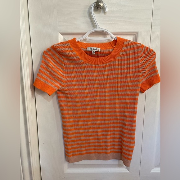 Madewell Ringer Sweater Tee in Neon Stripe - Picture 2 of 2